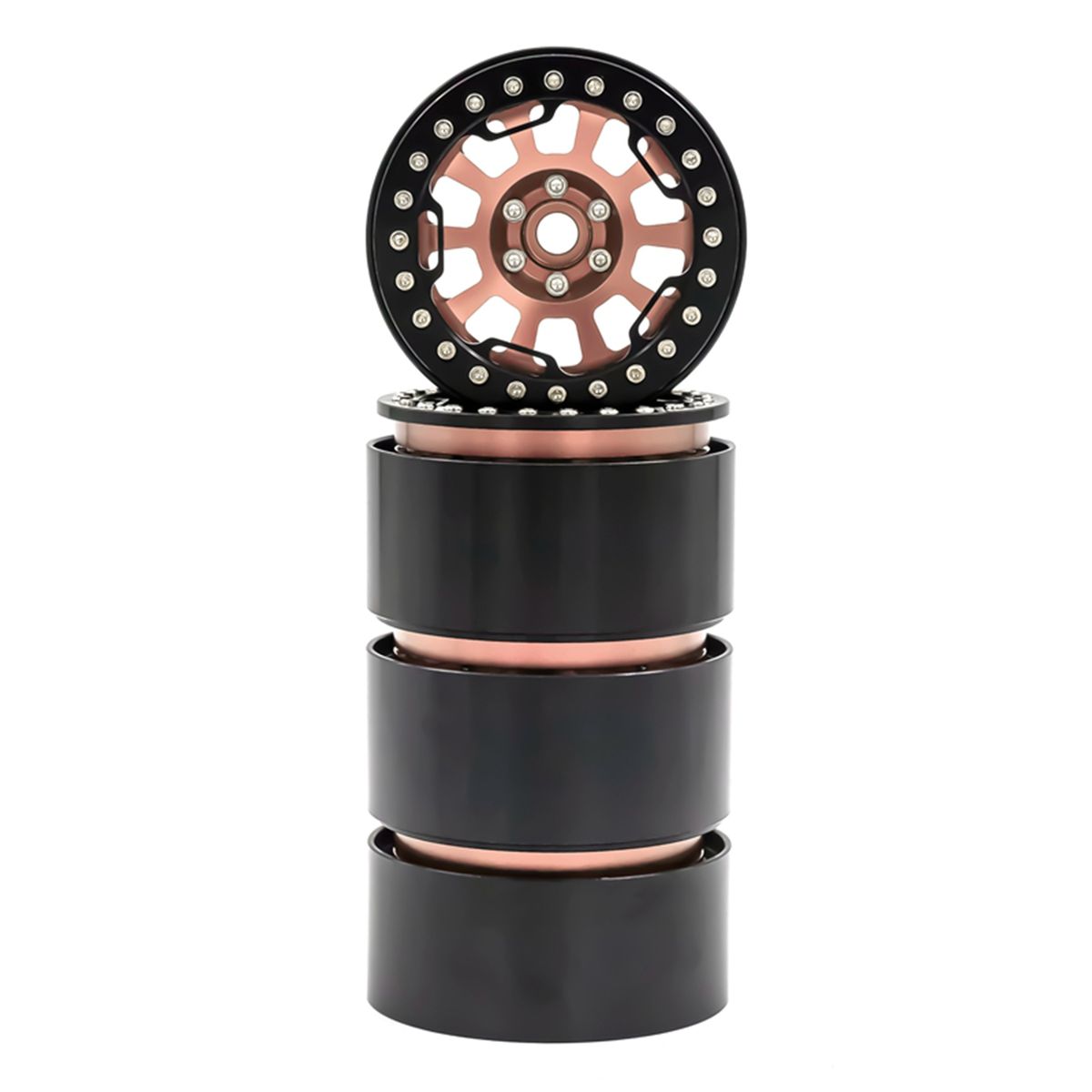 Aluminum Alloy Wheel Rim Beadlock 2.2in Wheel Rims Hub 4pcs