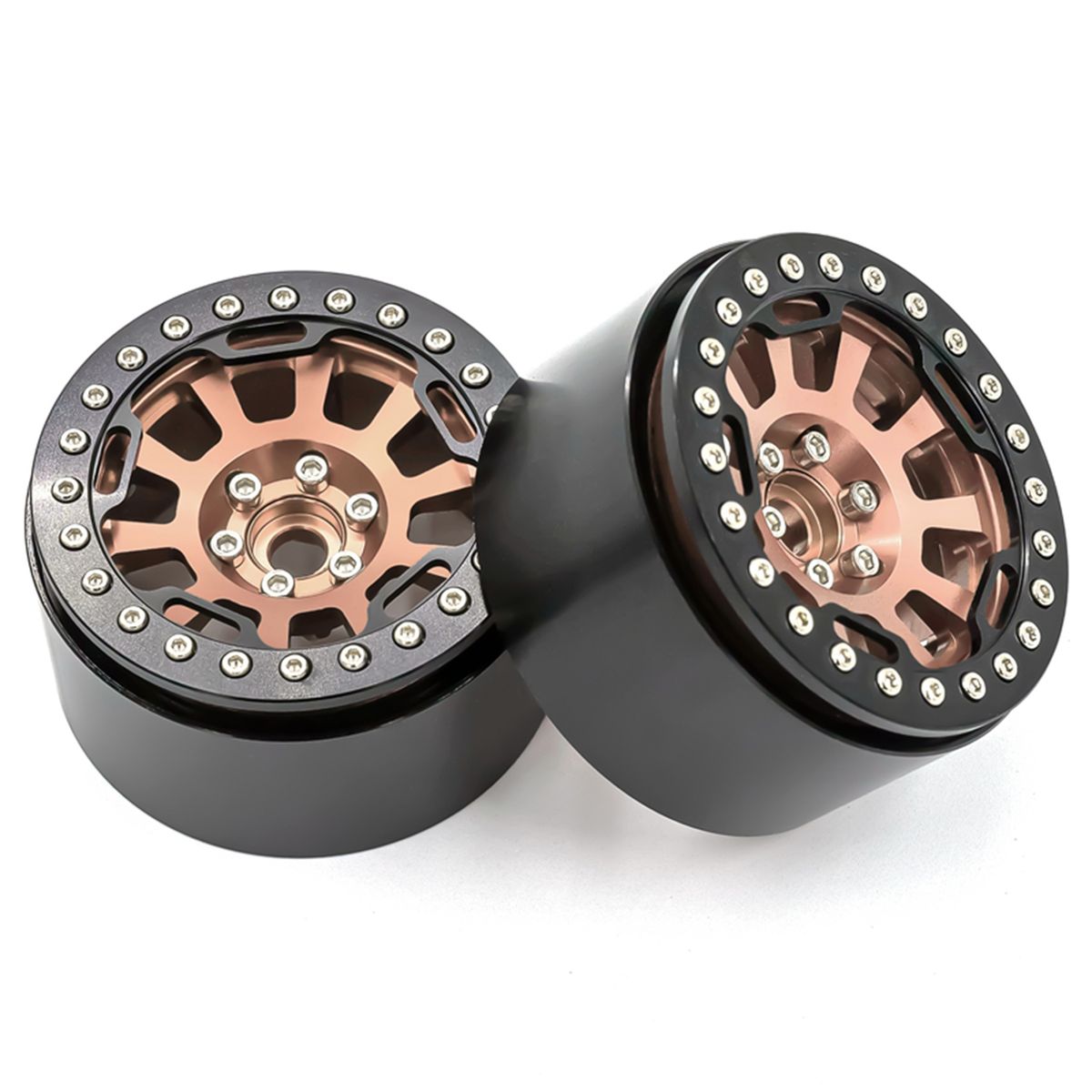 Aluminum Alloy Wheel Rim Beadlock 2.2in Wheel Rims Hub 4pcs