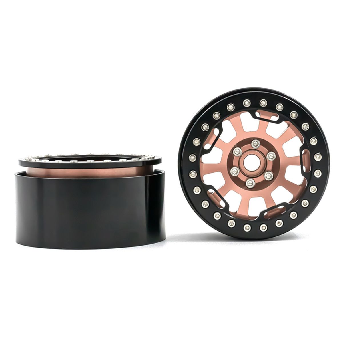 Aluminum Alloy Wheel Rim Beadlock 2.2in Wheel Rims Hub 4pcs