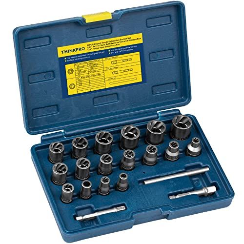 THINKPRO 20PCS Bolt Extractor Set Lug Nut Remover With 14  3