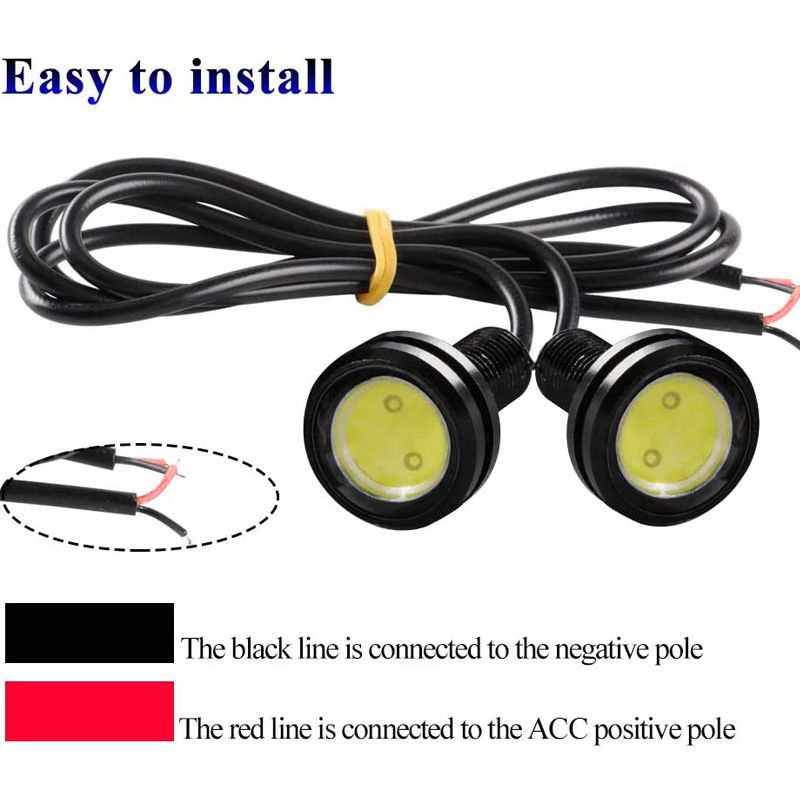 2 PCS Car LED Daytime Running Eagle Eye Lights