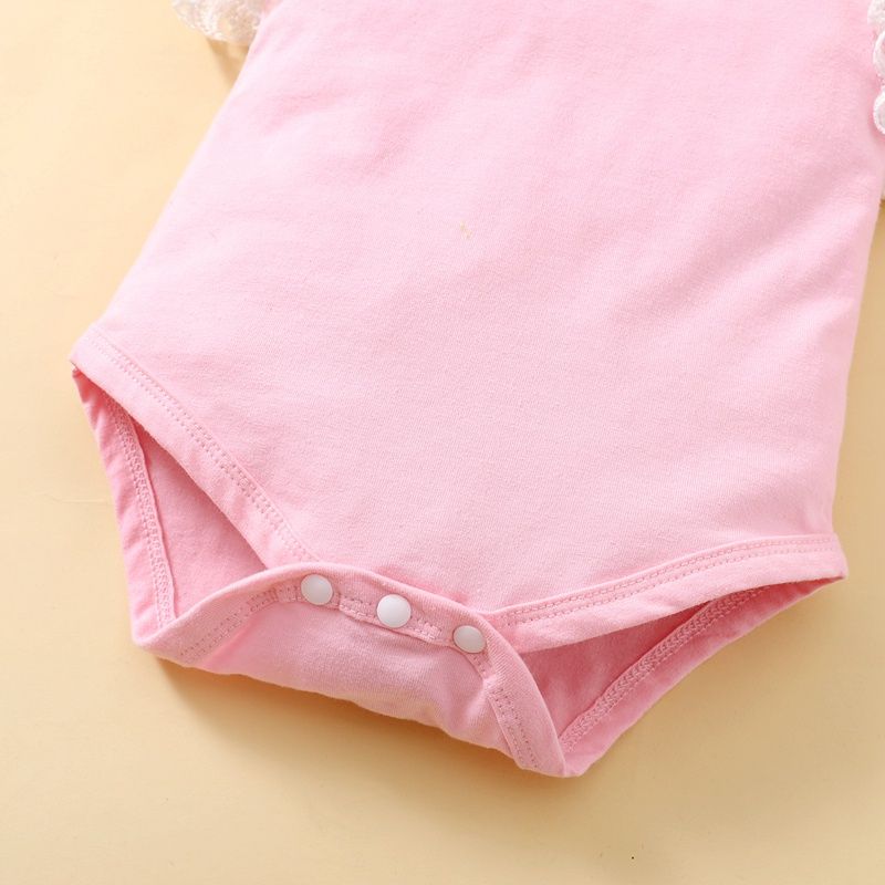 Newborn Baby Girl 3PCS Clothes Set Lace Ruffle Bodysuit Floral Shorts Headwear