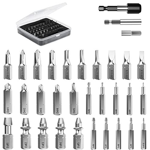 Nuovoware Damaged Screw Extractor Set Upgraded 33 PCS Easy O