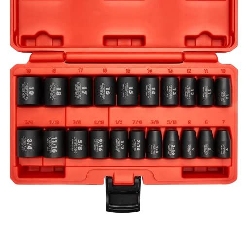 NEIKO 02432A 38 Drive SAE And Metric Impact Socket Set  21 S