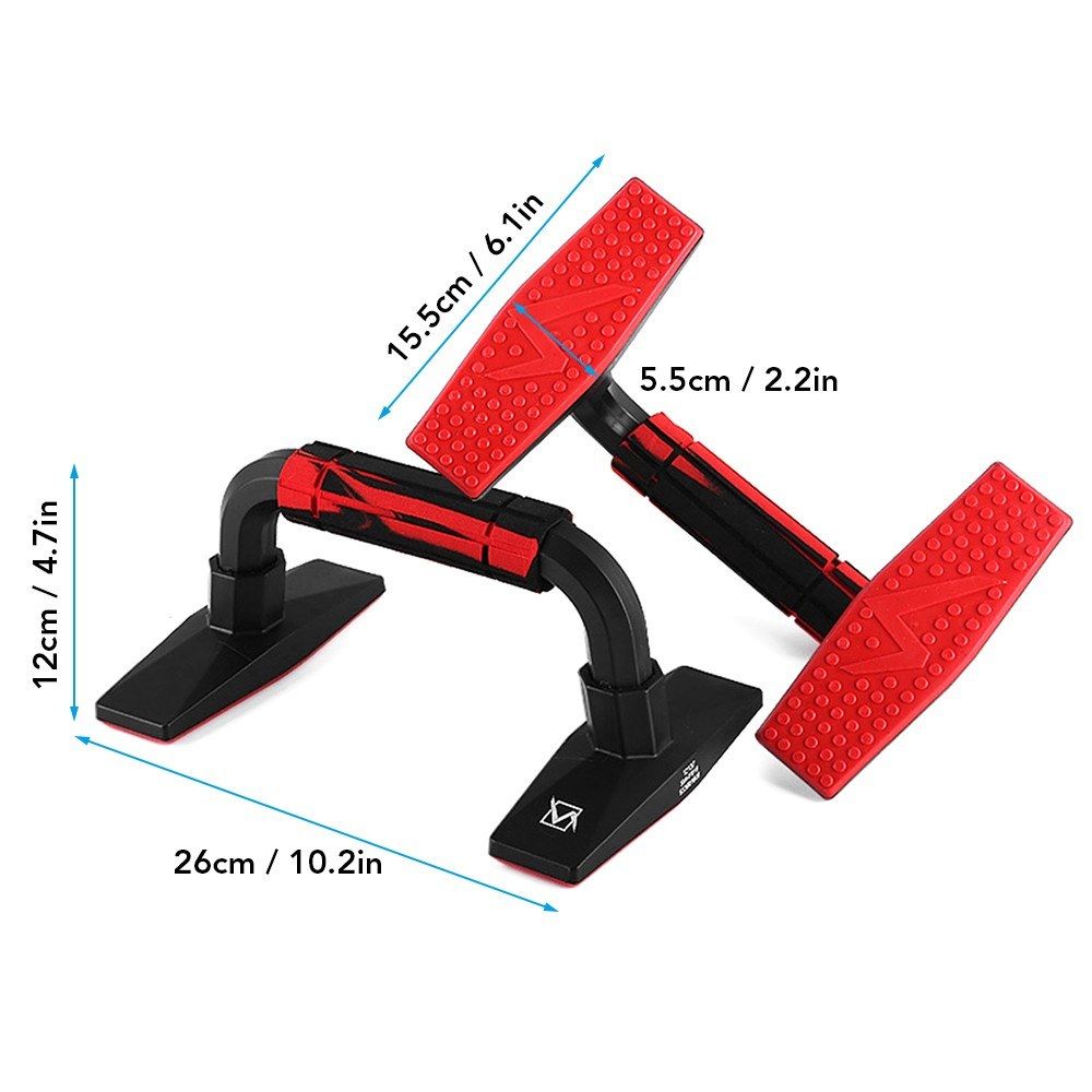 2PCS Push Up Bars Pushup Chest Bar Stand Sports Gym Exercise