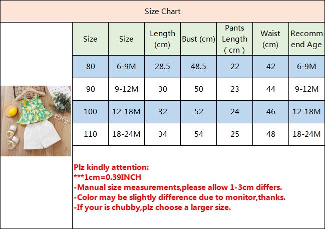 0-2Y Baby Girls Summer Outfit Set Leomon Print Sling Tops White Short Pants