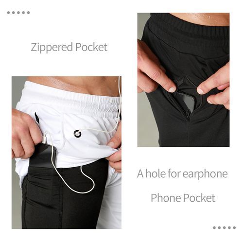 Men Gym Leggings Sweatpants Quick Dry Running 2 In 1 Compression Elastic Track Pants Workout Seamless Joggers Tights Sport Man(No.#1)