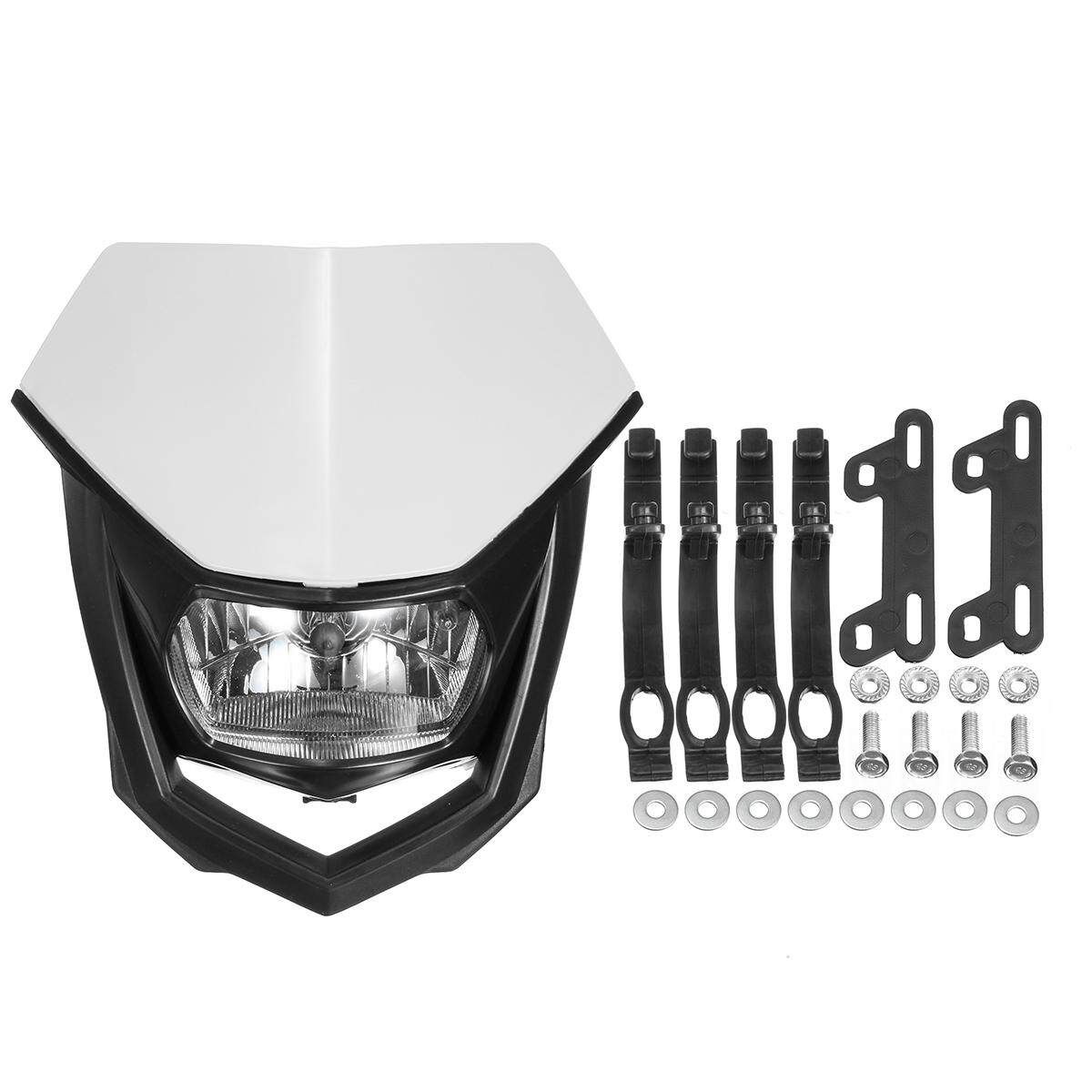 1x Street Fighter Bike Motorcycle Universal Dirt Bike Headlight 12V H4 White (white)