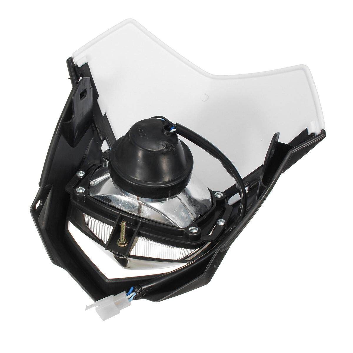 1x Street Fighter Bike Motorcycle Universal Dirt Bike Headlight 12V H4 White (white)