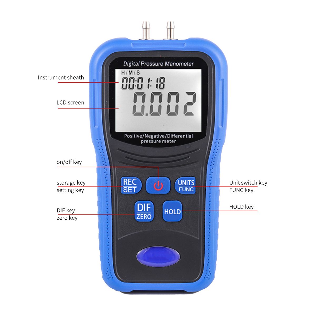 Digital Pressure Manometer, Pressure Meter With Pressure