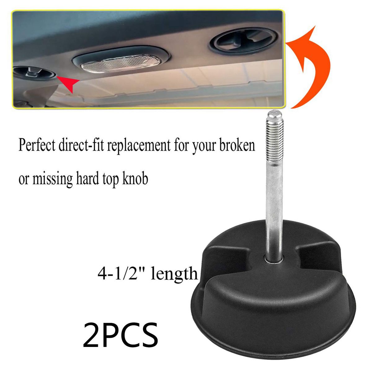 Hard Top Mounting Screw Knob For Jeep Wrangler JK 2dr 2007-2018