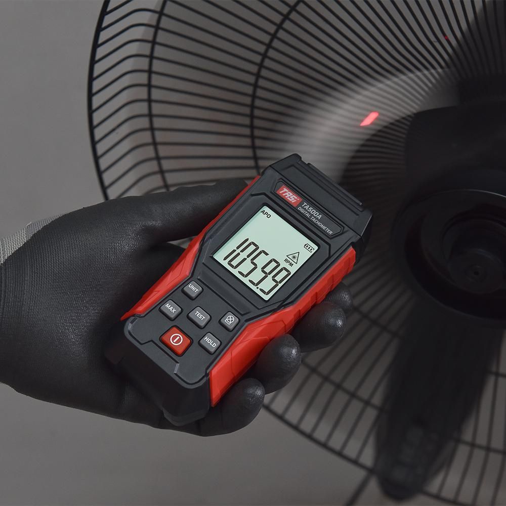 TASI Digital Tachometer Non-Contact Mini RPM Tester Meter LCD Display Handheld Digital Tachometer for Motor Wheels Lathe Car Making