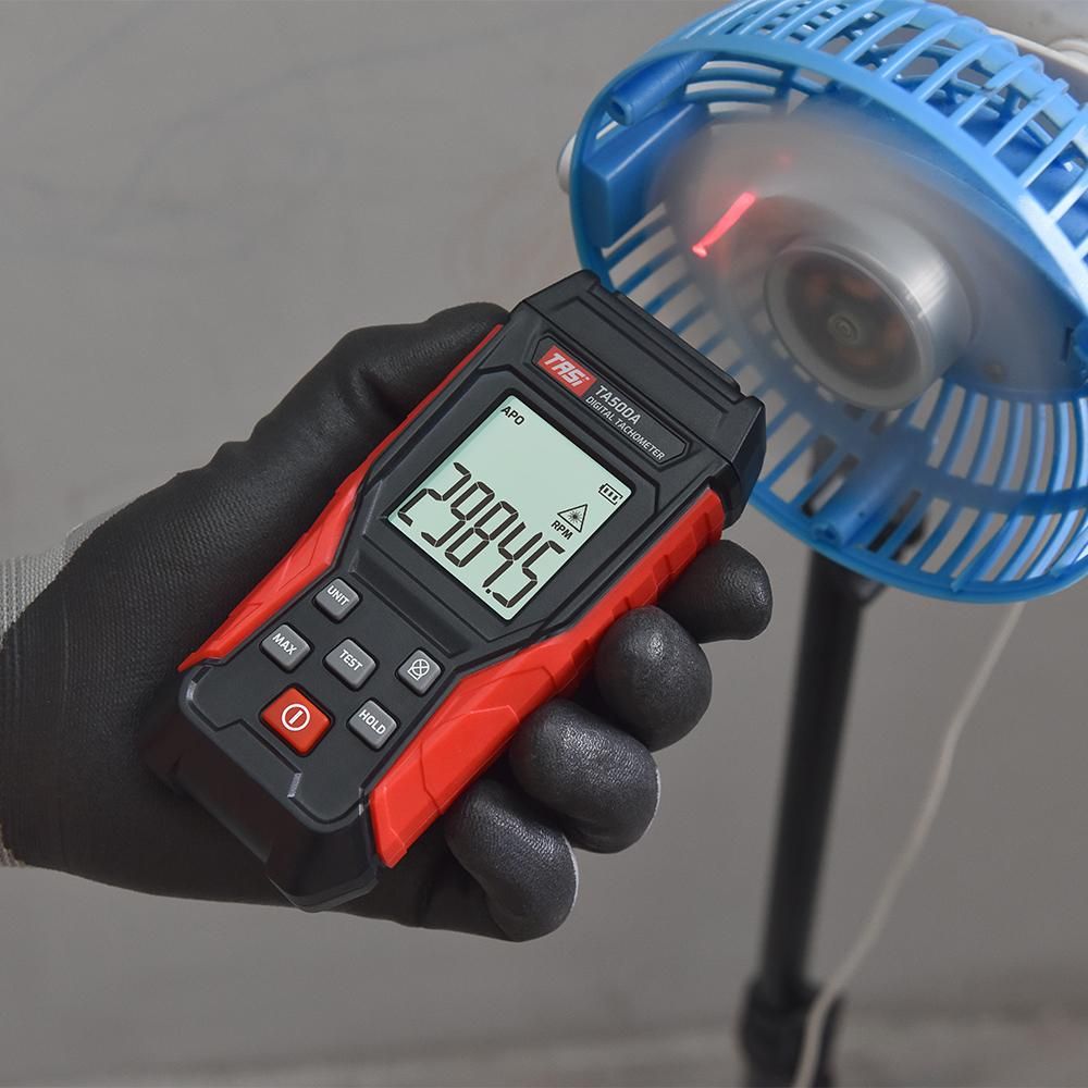 TASI Digital Tachometer Non-Contact Mini RPM Tester Meter LCD Display Handheld Digital Tachometer for Motor Wheels Lathe Car Making