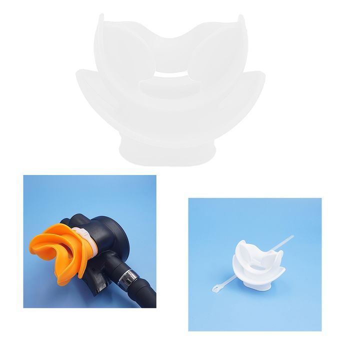 Mouth Piece For Scuba Diving Regulators & Snorkels White