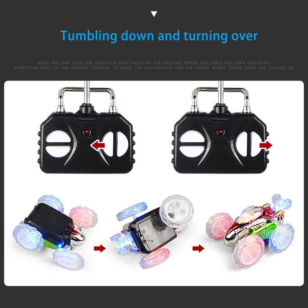 Stunt Car Toy Remote Control Stunt Crawler Model Toy Clear