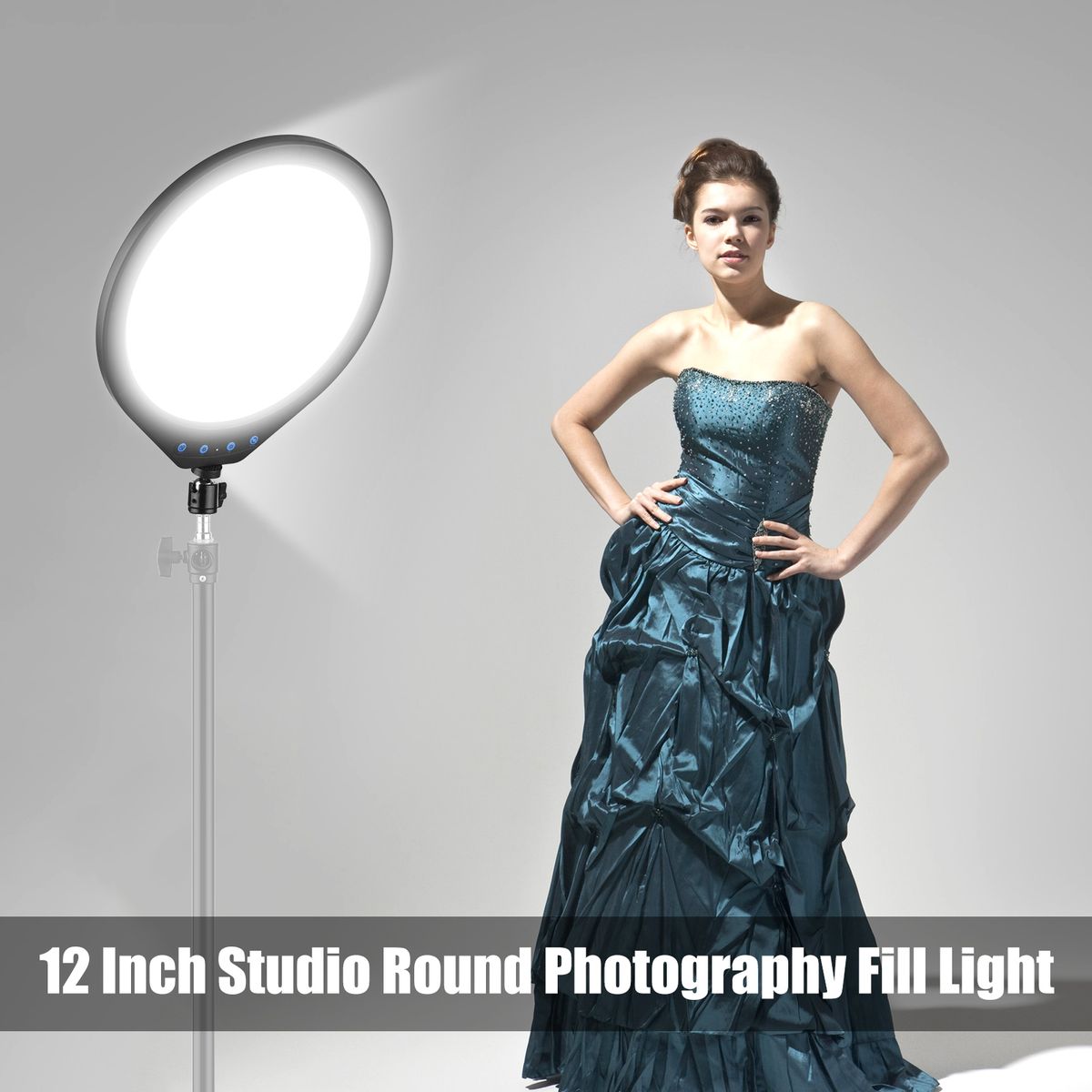 36W LED Video Light 12 Inch Studio Round Photography Fill