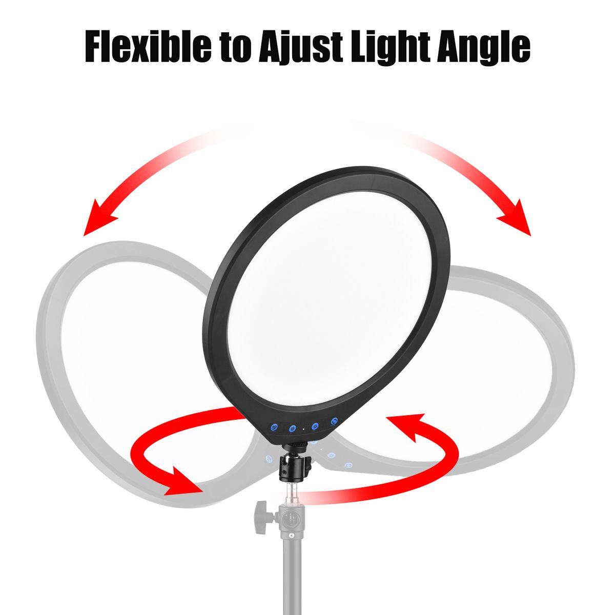 36W LED Video Light 12 Inch Studio Round Photography Fill