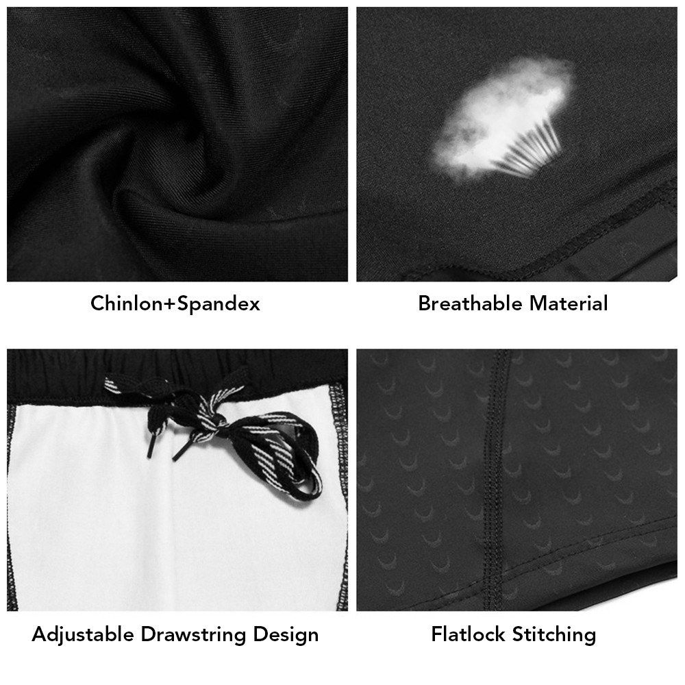 Men Adjustable Drawstring Swim Shorts Board Shorts Swimwear