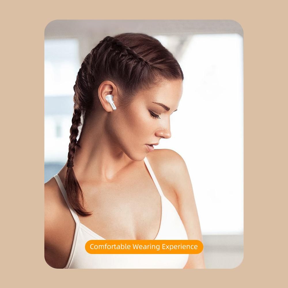 Lenovo thinkplus XT97 Wireless BT Headphones with Flash LED Ligh Hi-Fi Stereo Sound Noise Reduction HD Call Smart Fast Pair Compatible with iOS Android System White