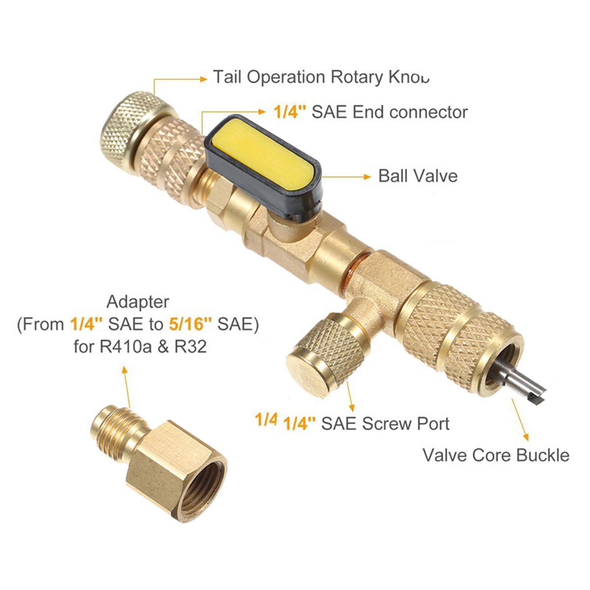 Valve Core Remover Installer Tool With Dual Size SAE 1/4