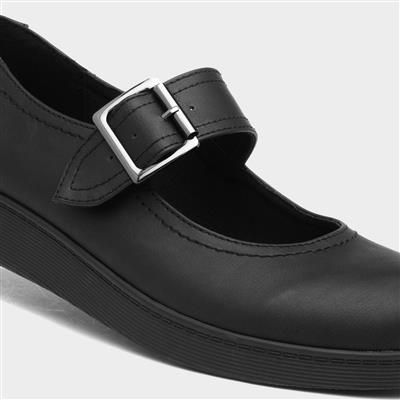 Teen Girls Buckle Bar School Shoe