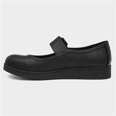 Teen Girls Buckle Bar School Shoe