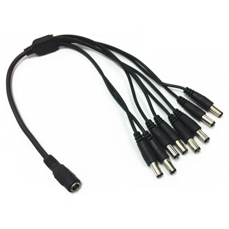 DC 2.1 1 To 8 Splitter Adapter Cable Power Pigtail 1 Female