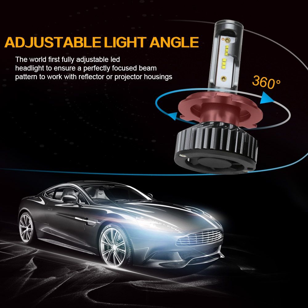 Zdatt LED Canbus Headlight Led 12V Turbo Auto Fog Lights 20000LM 100W Car Moto Bulb H1