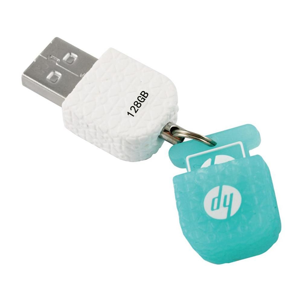 hp v175w 128GB USB2.0 U Disk Mini Portable USB Flash Drive Rubber Material Dustproof Shockproof U Disk with Protective Cap