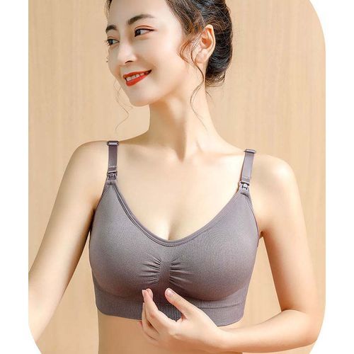 Removable Padded Breathable Feeding Bras Seamless Maternity Nursing Bra