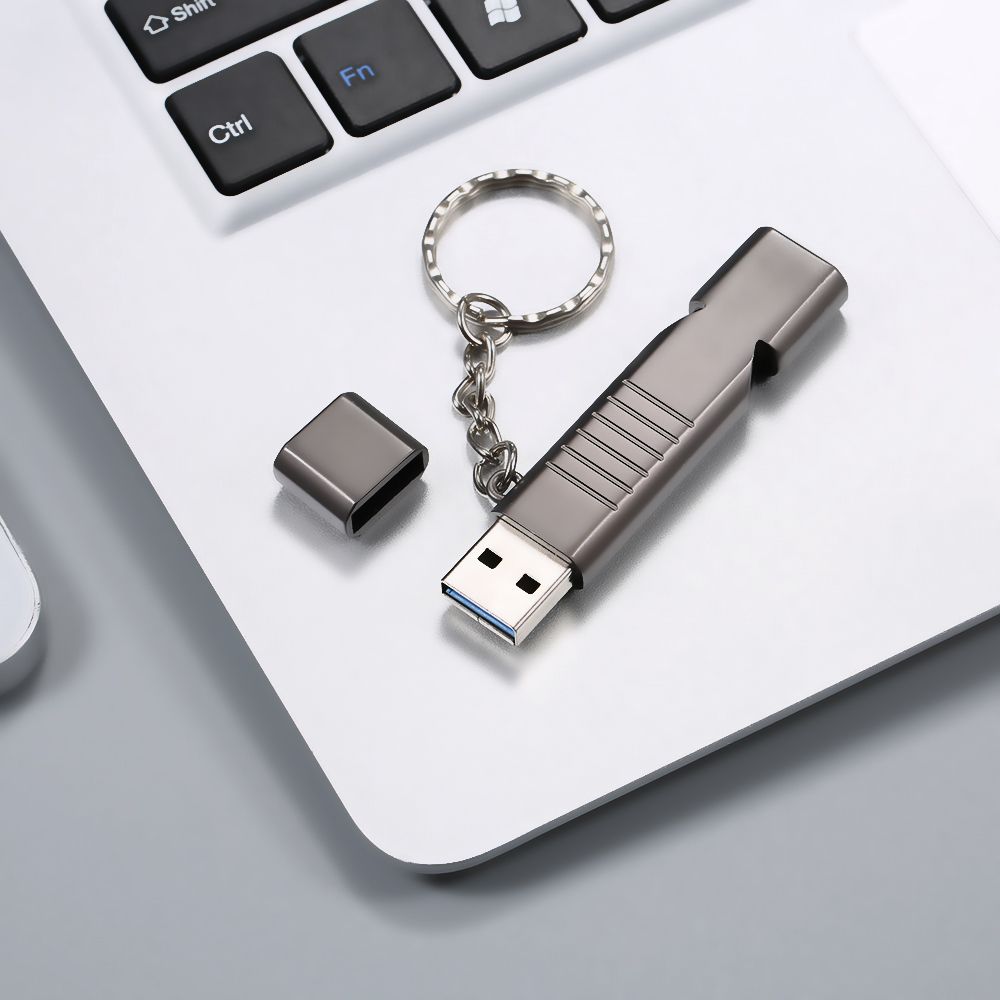 128GB USB3.0 U Disk Whistle USB Flash Drive 2-in-1 Design