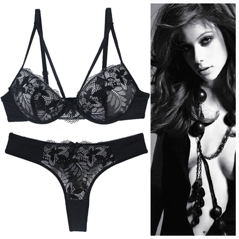2021 New Lace Embroidery Bra Sets Women  Underwear 32/70 34/75 /36/80 38/85
