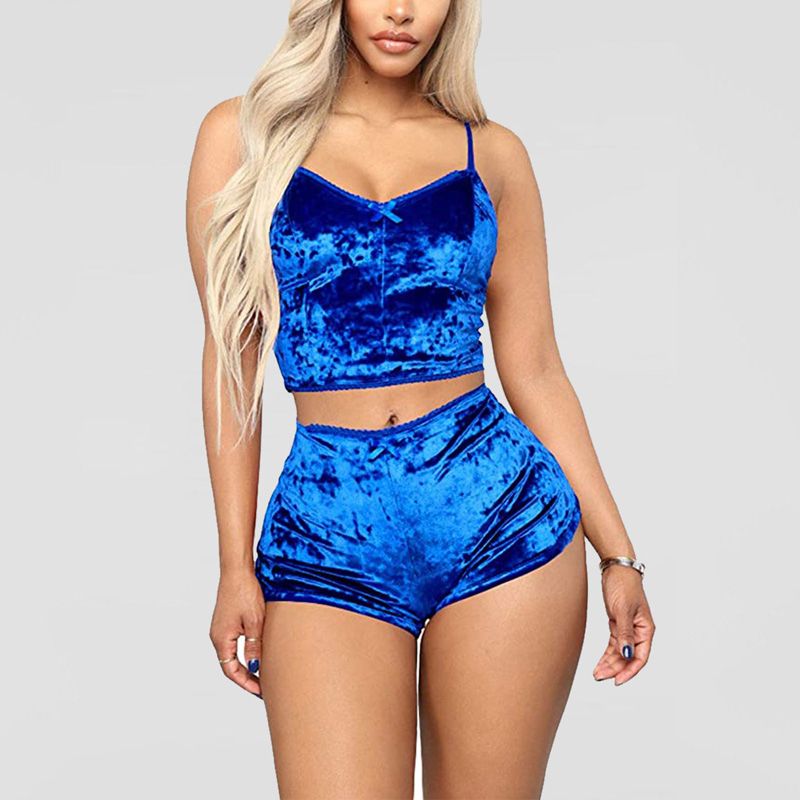 Y  Sets Two Pieces Bra Sets Velvet Underwear Ladies Intimates Tops And Pants