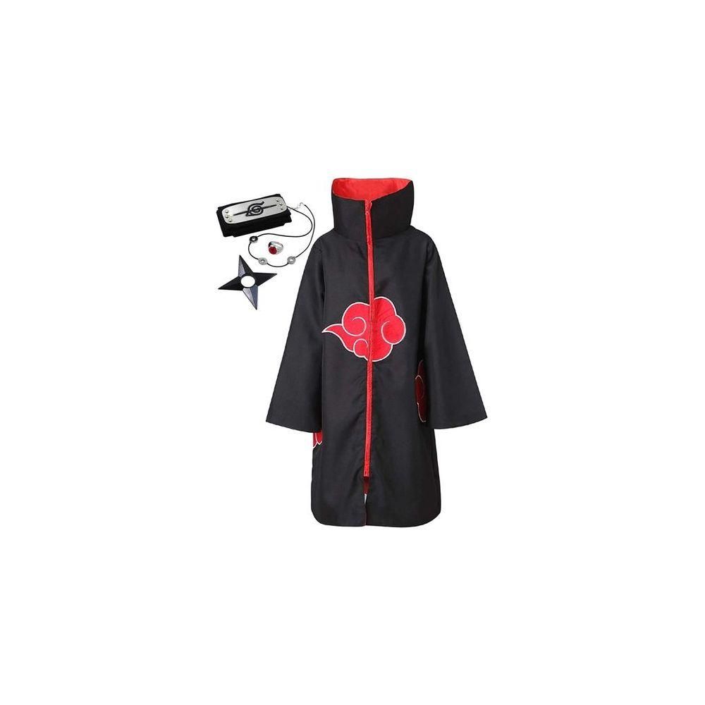 Cosplay Robe Halloween Costume Uniform Cloak Akatsuki Uchiha for Aldult Kids