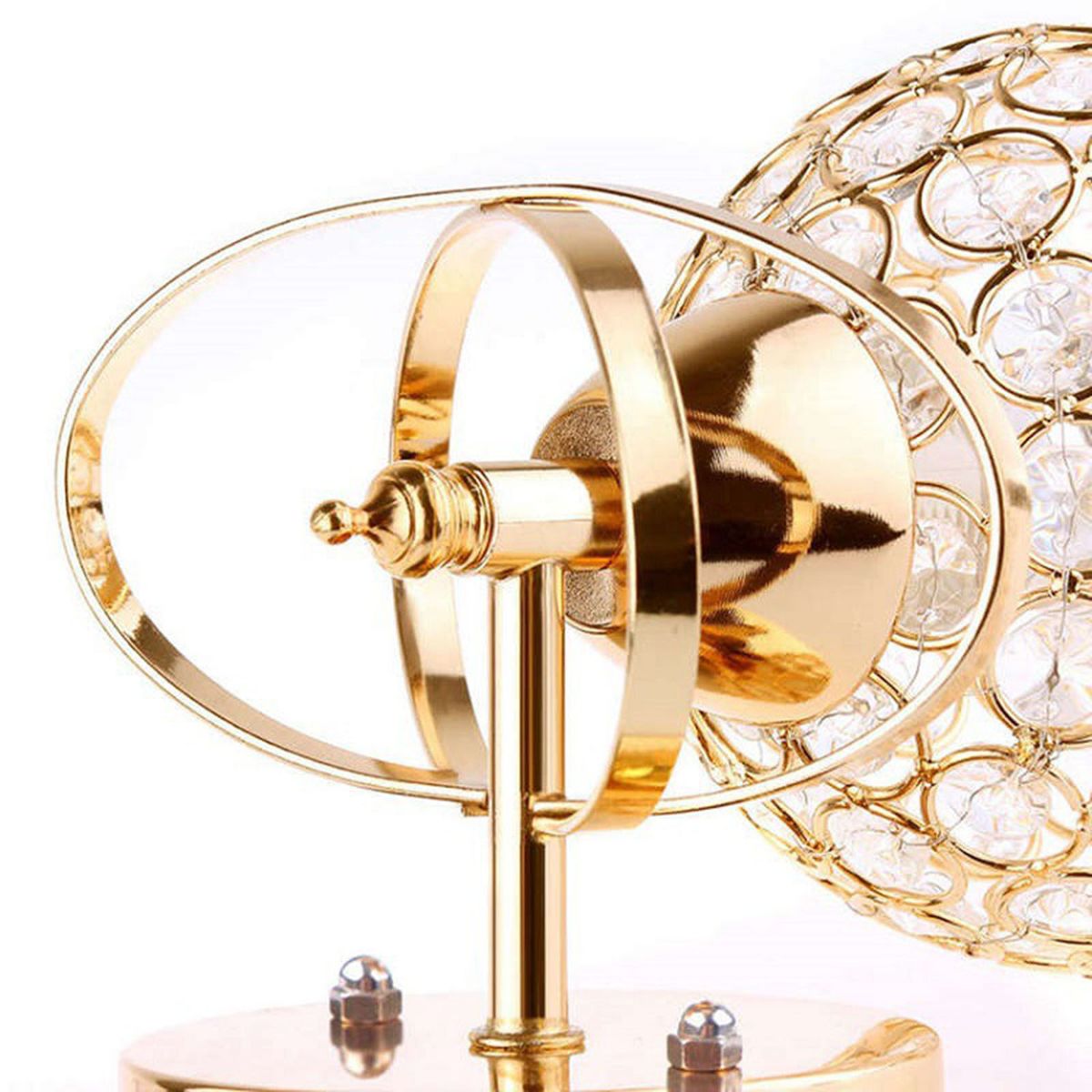Crystal Wall Sconces Bedroom Wall Lamp Round Modern Bedside