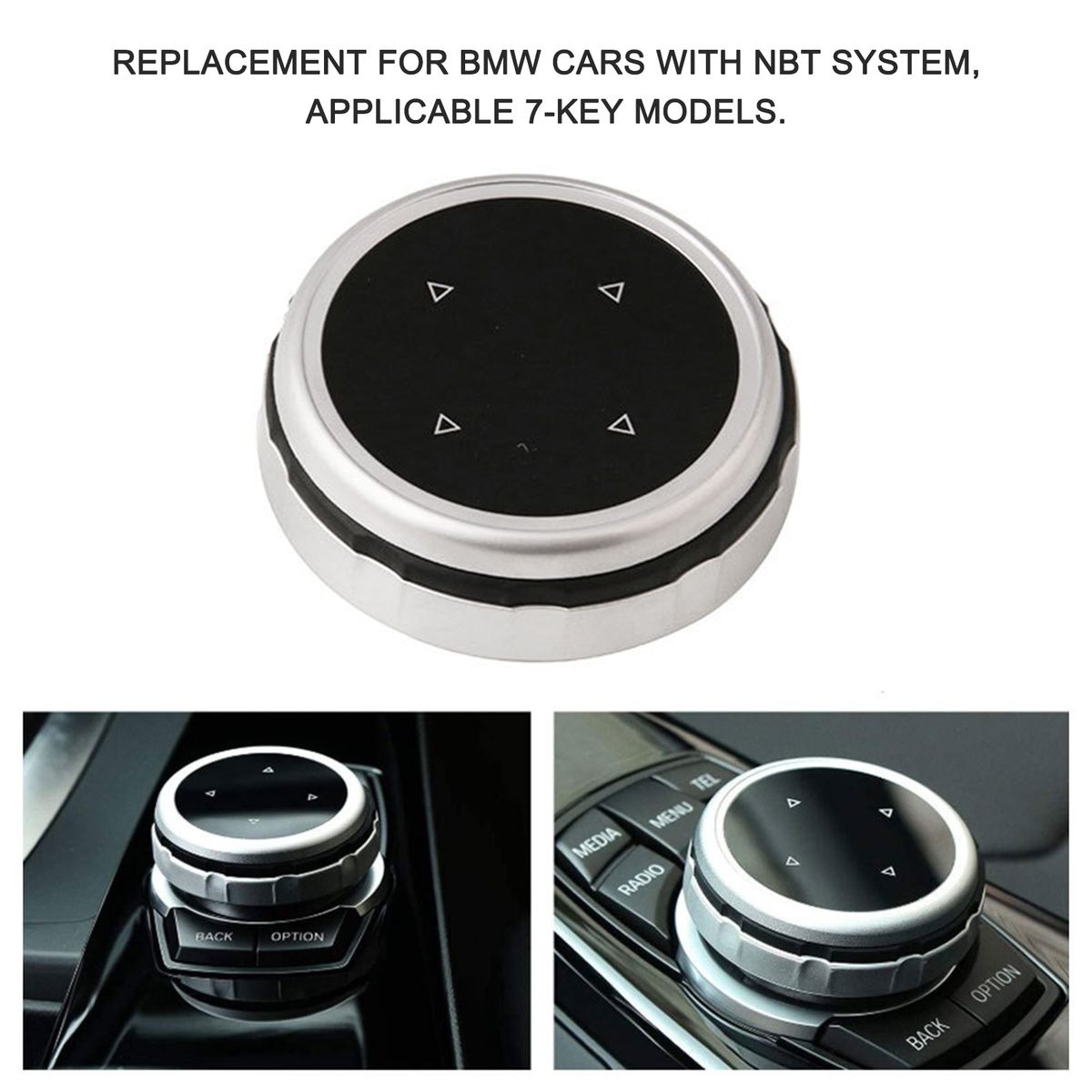 Car Multimedia Button Knob Cover Frame Trim Replacement For