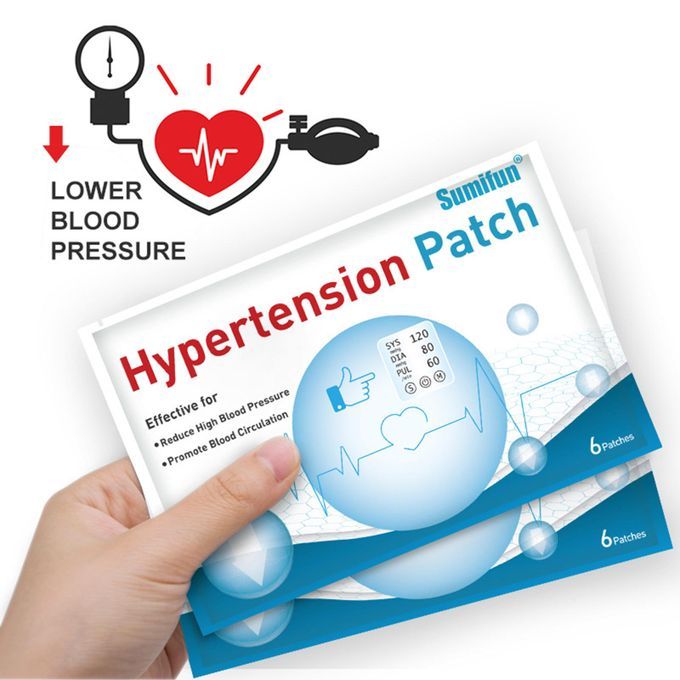 12 Pcs/2 Bag Hypertension Patch Plaster Sticker Hypertension Care