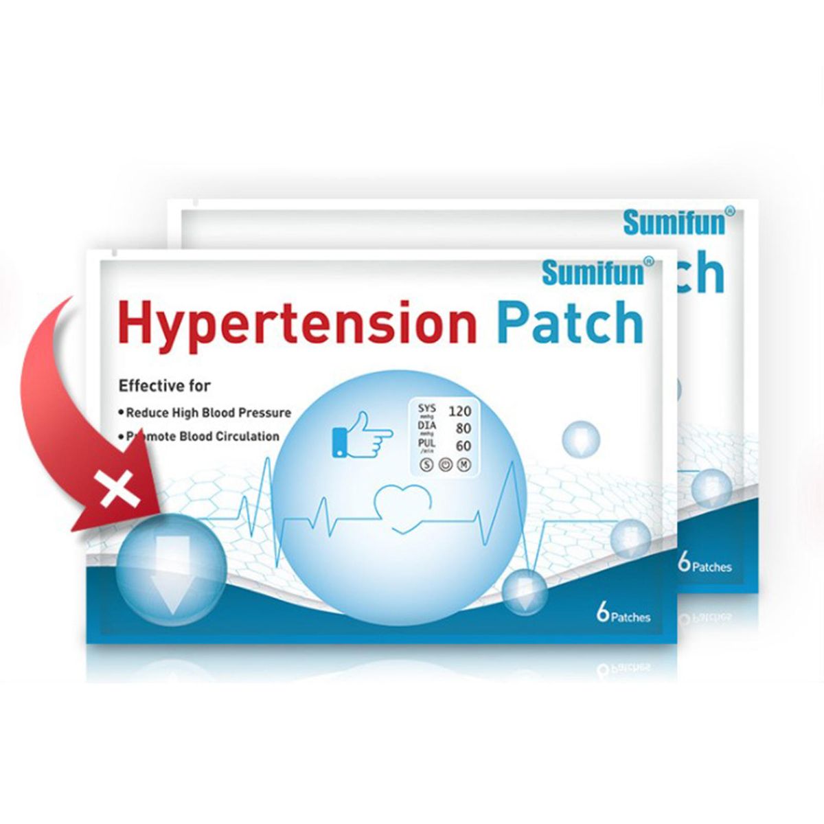 Hypertension Patch Clean  Vessel Plaster Patch Sticker 12 Pcs/2