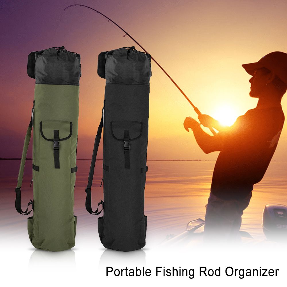 Folding Fishing Pole Bag Portable Fishing Rod Case Pole