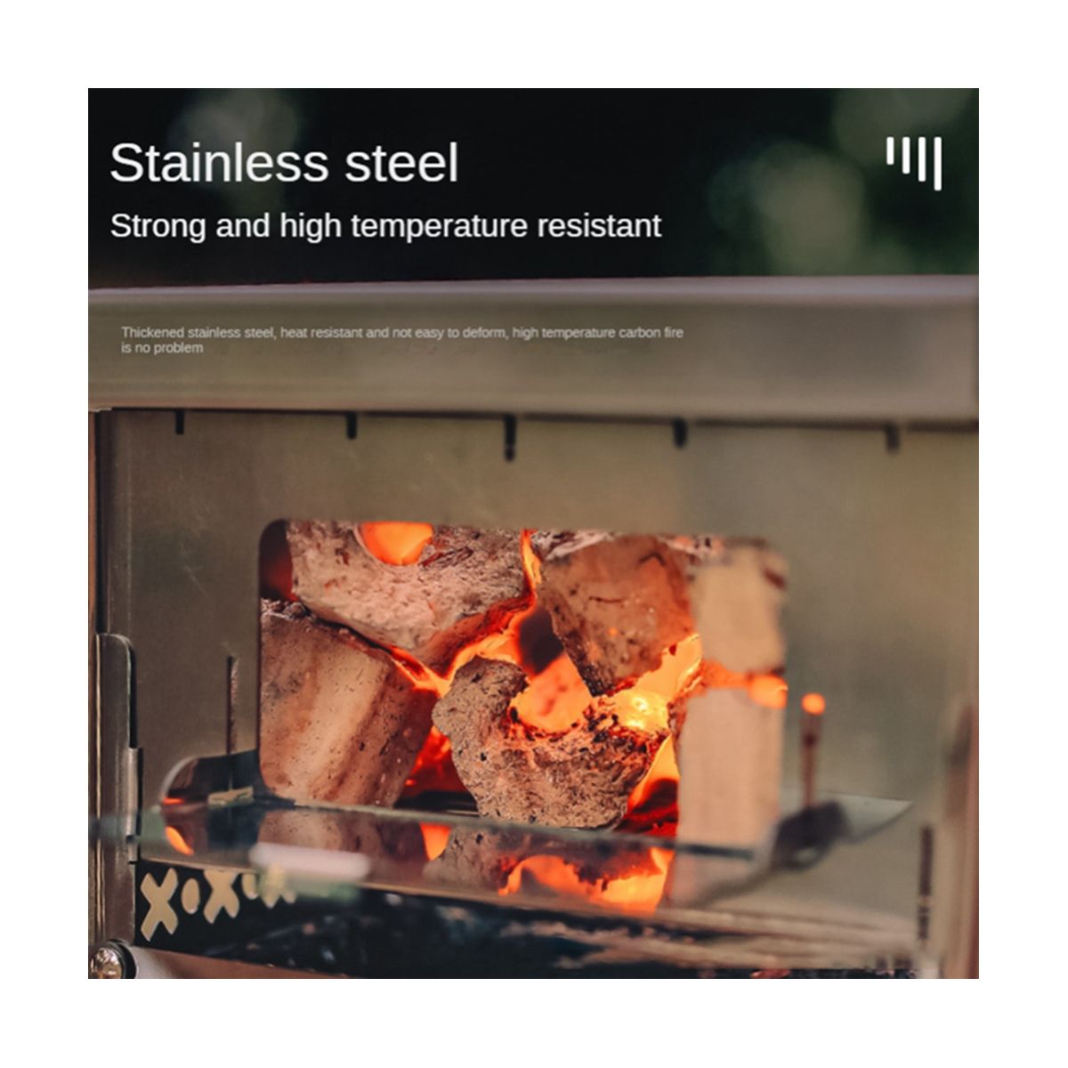 Detachable Portable Firewood Stove, Picnic Charcoal Card