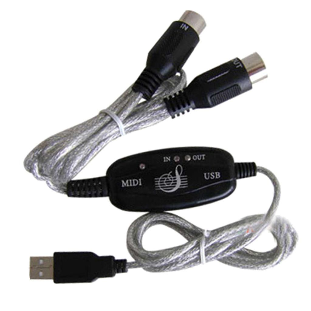 USB To MIDI Cable PC To Synthesizer Keyboard Instrument Converter