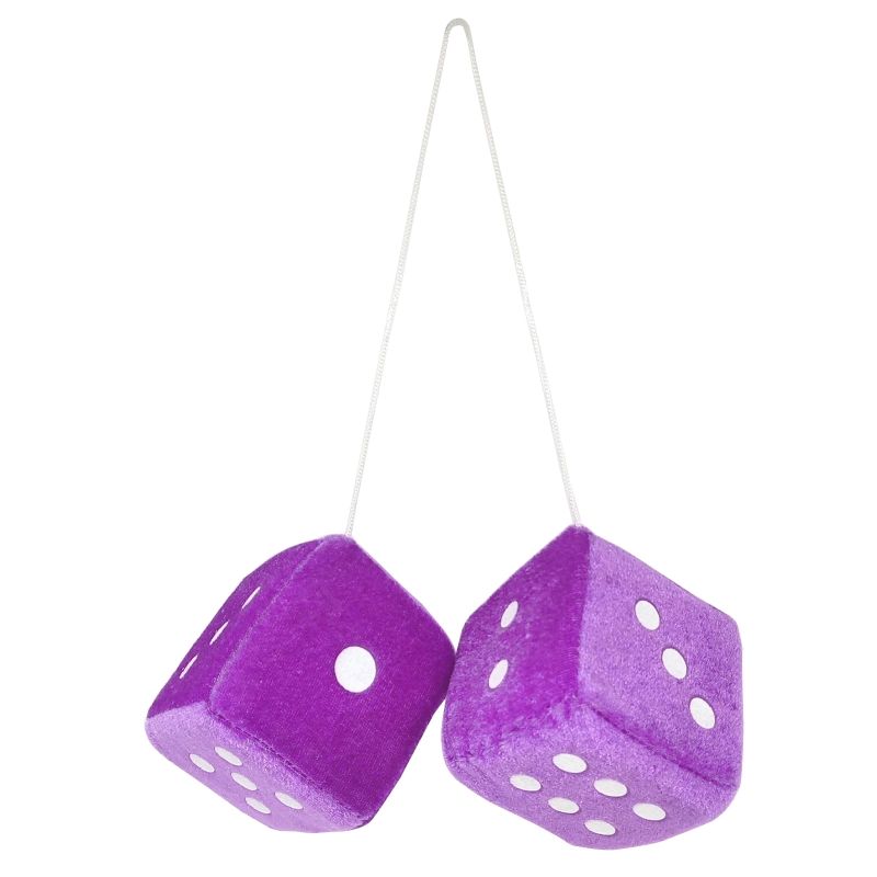 Multicolor Plush Dices Car Hanging Pendant  Year Dice