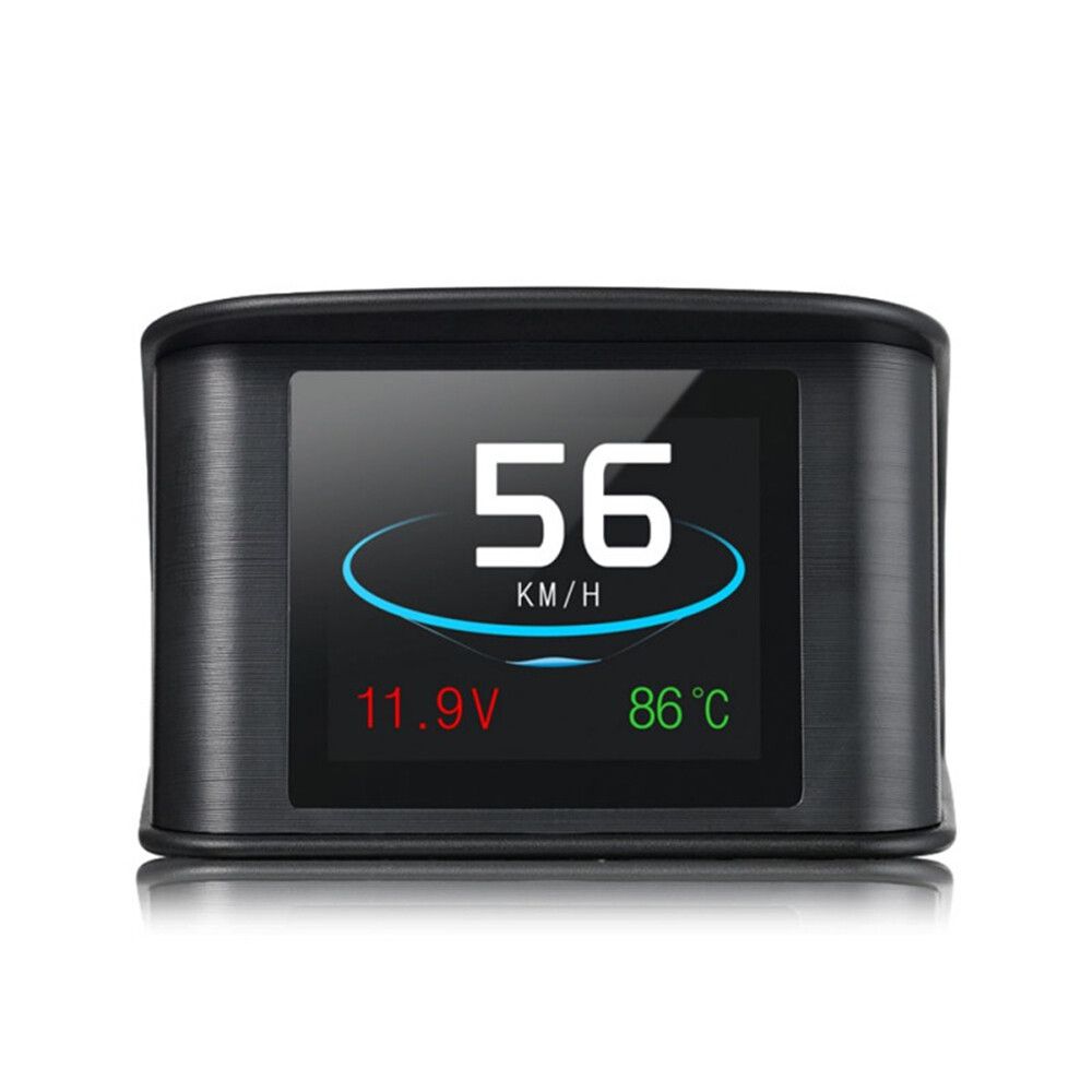 （T600-Universal）2.6inch Car HUD Head-up Display Digital TFT LCD GPS Speedometer Speed Projector RPM Fuel Consumption Temperature Computer Diagnostic Tool-Auto ON/OFF [Black]