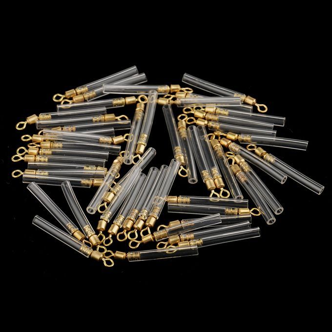 50pcs Carp   Copper Head Rotating  Float Plastic L