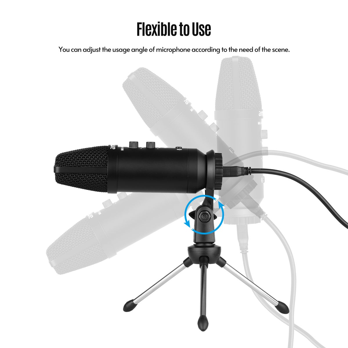 Ammoon USB Condenser Microphone Computer Mic Kit With Mini