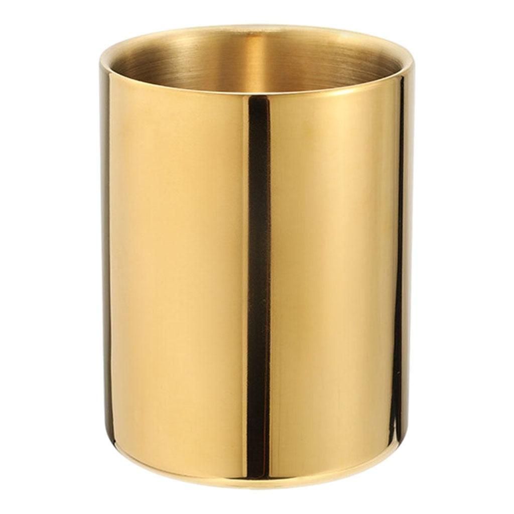 Pen Holder Cylinder Makeup Brush Cup Round Stationery  Container