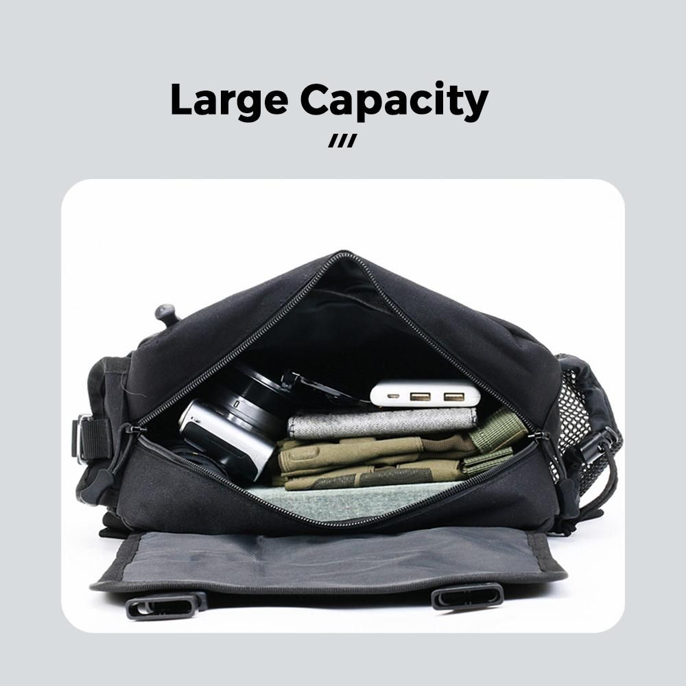 Fishing Tackle Bag Outdoor Fishing Tackle Storage Bag Waist Bag Cross Body Fishing Pack for Hunting Hiking Camping