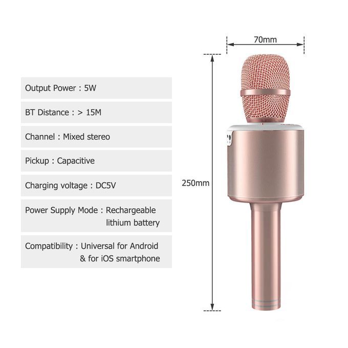 Professional N6 Wireless BT Karaoke Microphone With Dancing