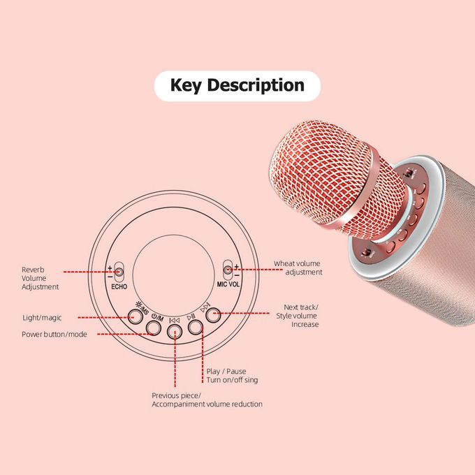 Professional N6 Wireless BT Karaoke Microphone With Dancing