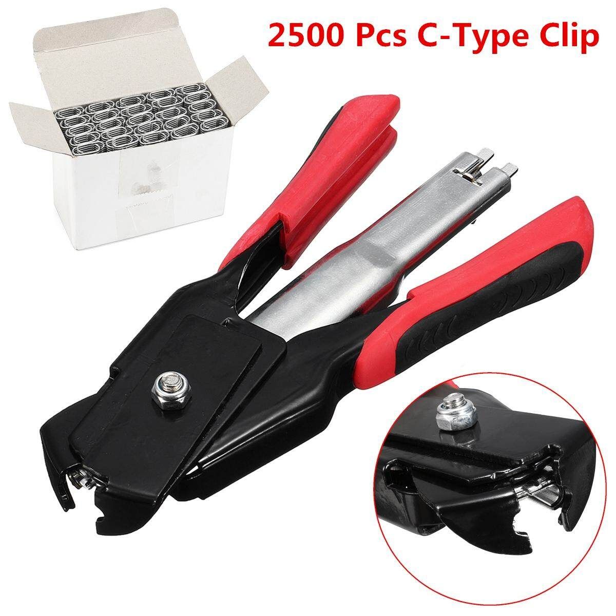C7 Hog Ring Clip Auto Feed Fence Fencing Nailer Pliers Wire Ringer 2500 SS